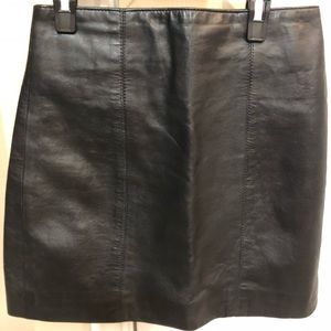 Genuine Black Leather skirt